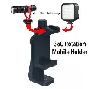 360° Mobile Holder with Cold Shoe Mount - Versatile and professional accessory