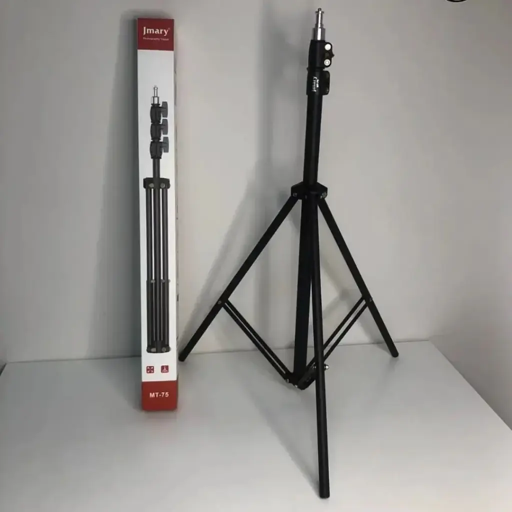 Jmary MT-75 Tripod Stand - Adjustable, strong, portable, ideal for stable photos.