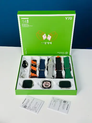 Y70 Ultra Couple Smartwatch - 13 Straps + Digital Tasbih