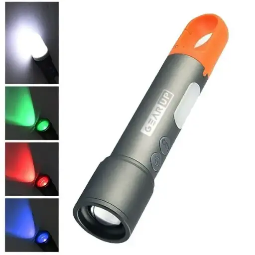 GearUP K57 Rechargeable Torch - Bright LED, durable, and multifunctional for all uses.